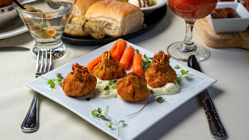 Buffalo chicken wonton appetizer