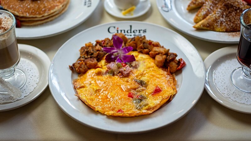 Omelet with side of potatoes