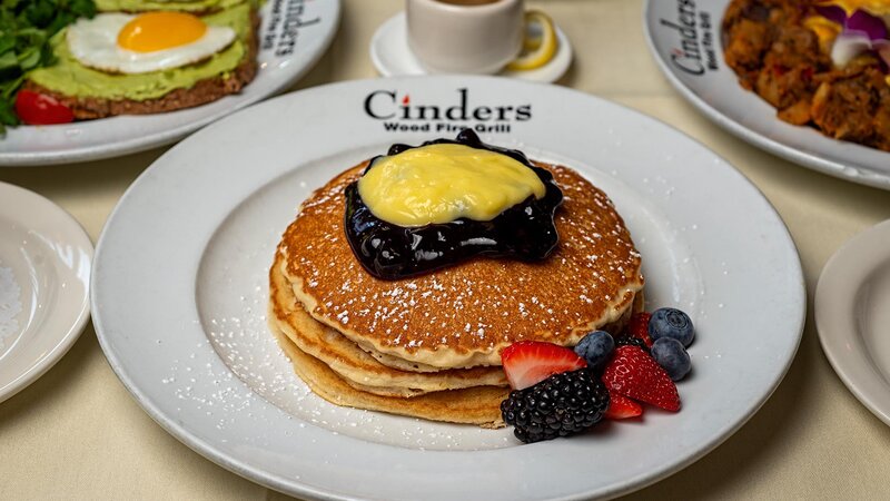 Pancake with side of berries